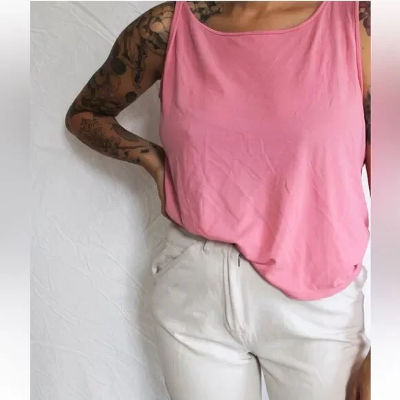 Eileen Fisher 100% Silk Pink Tank Top - Picture 1 of 4